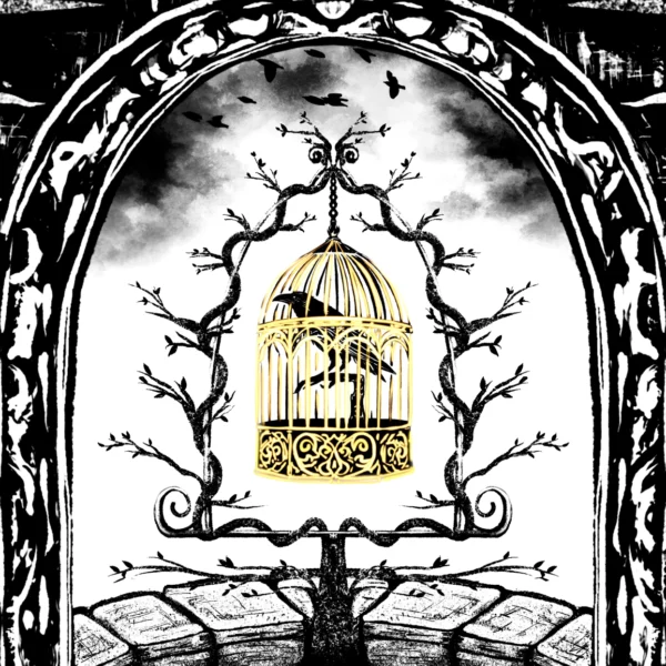 Raven In Gilded Cage